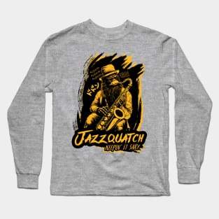 Jazzquatch (Back Design) Long Sleeve T-Shirt